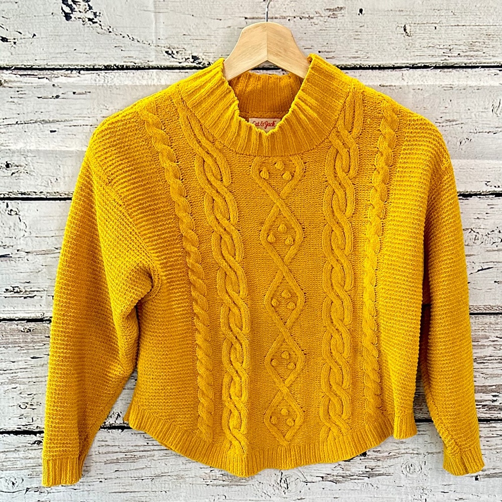 Girls cable sweater